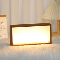 Cadre lumineux LED en bois vierge à personnaliser, carré ou rectangle
