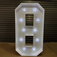 Chiffres lumineux géants 120 cm en carton mousse, blanc chaud ou blanc froid