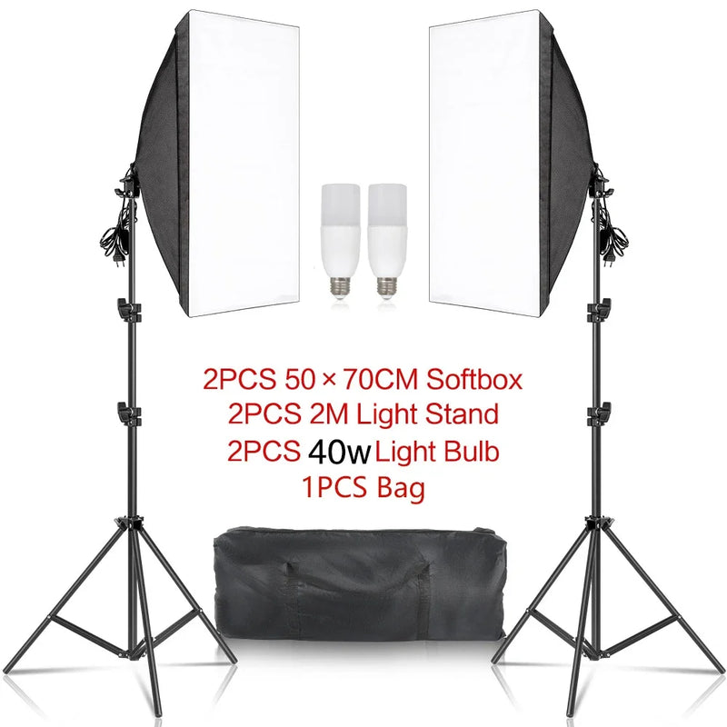 Kit éclairage continu softbox 50x70 cm – vue 23