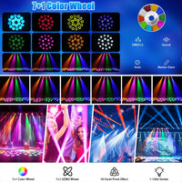 Pack de 2 lyres beam LED 200 W – roue de 7 couleurs et modes de commande