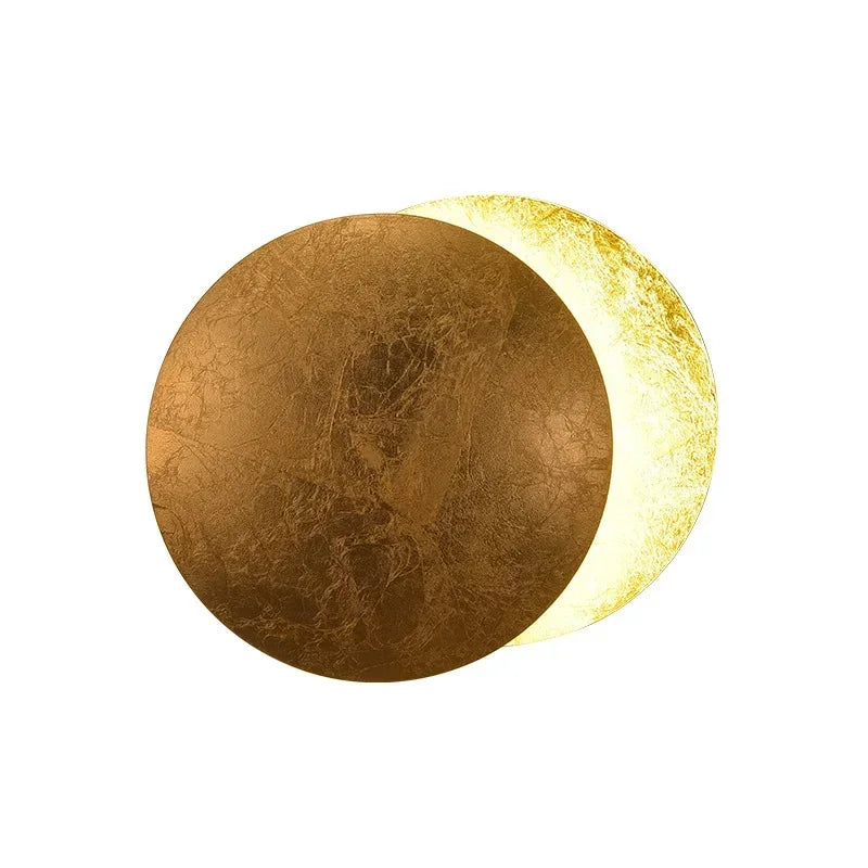 Applique murale lune éclipse LED, deux disques, 20 ou 25 cm