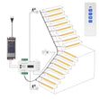 Bande LED escalier COB à détecteur de mouvement, kit 5 à 30 marches