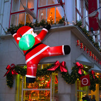Père Noël gonflable grimpant au mur, lumineux, 2 ou 3 m