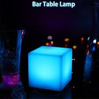 Cube lumineux LED sans fil sur piles, télécommande, 10 à 25 cm