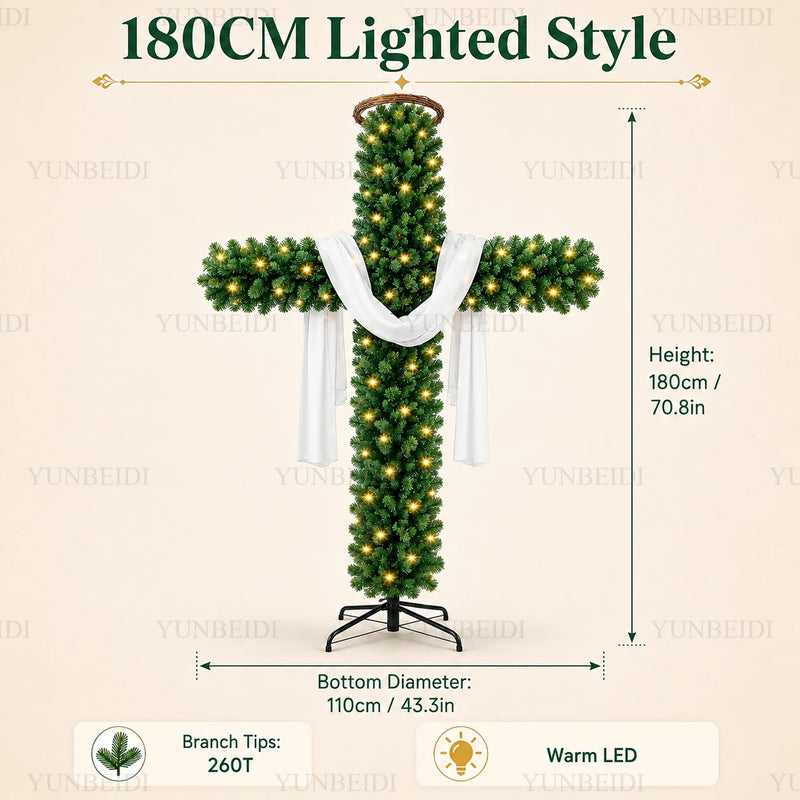 Sapin lumineux en croix – vue 19