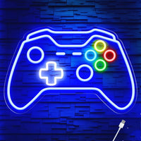 Néon gaming LED manette de jeu pour chambre de gamer, 9 modèles