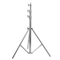 Trépied lumière robuste 280 cm en acier inoxydable, avec ou sans roulettes