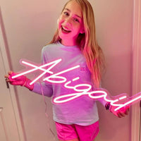Néon personnalisé nom ou texte, 25 à 100 cm, variateur de luminosité