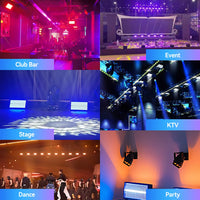 Lot de 4 stroboscopes LED RGB 200 W, 864 LED et 96 LED blanches, DMX