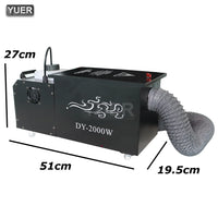 Machine à fumée lourde à eau 2000 W, télécommande et DMX512, 220 V ou 110 V
