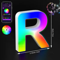Lettres lumineuses LED RGB 15 cm – lettre R