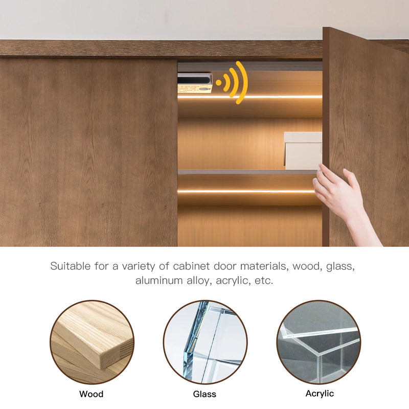 Ruban LED COB à capteur de porte – capteur sur porte de meuble en bois, verre ou acrylique