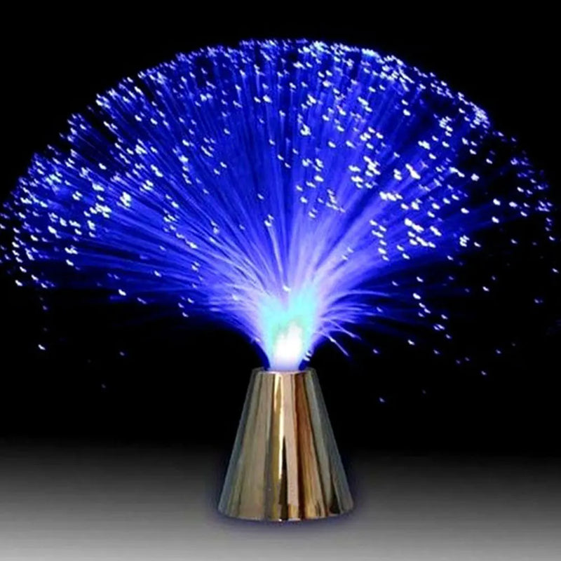 Lampe fibre optique multicolore à piles pour chambre et bureau, 34 cm