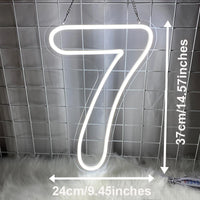 Néon LED mural chiffre ou étoile d'anniversaire – vue 12
