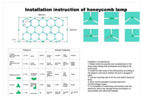Éclairage LED hexagonal garage 14 hexagones 672 W, cadre couleur au choix