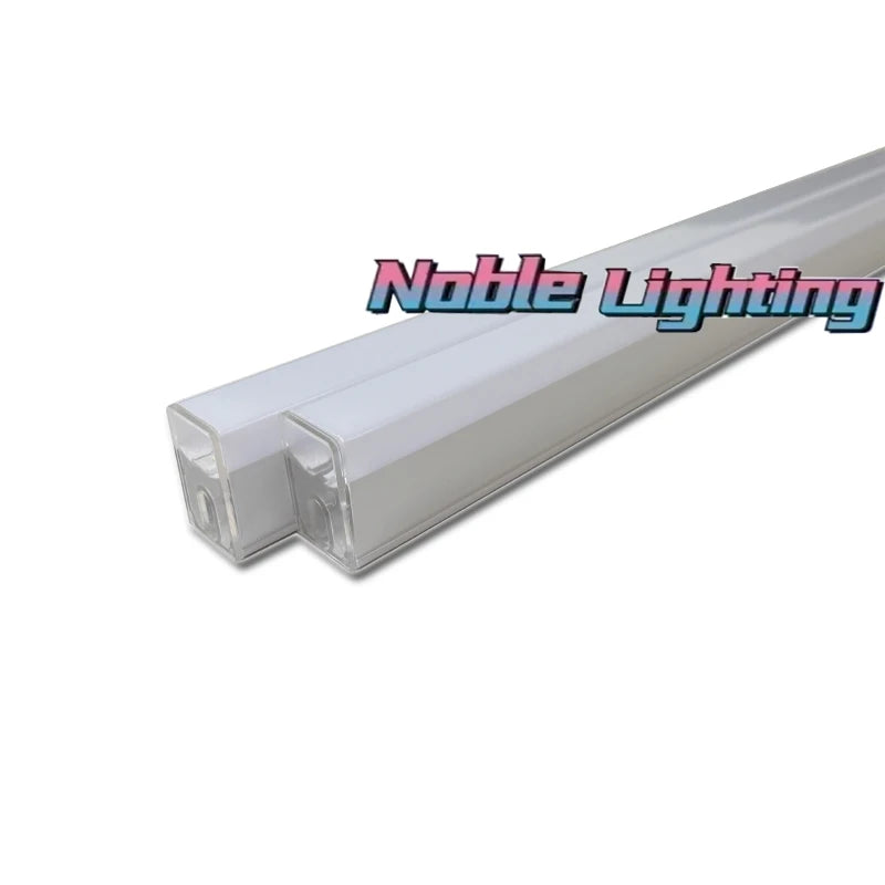 Plafonnier LED hexagonal – deux tubes LED blancs côte à côte