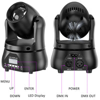 Mini lyre beam LED RGBW 20 W, faisceau de 3°, DMX 13 canaux, à l'unité ou par 2