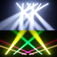 Lyre beam LED 200 W à zoom de 1,5° à 15°, 14 gobos, 24 prismes rotatifs, DMX