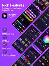 Lampes hexagonales modulaires RGB – vue 9