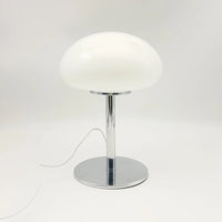 Lampe nuage en verre à dôme sur pied chromé, USB, 3 teintes