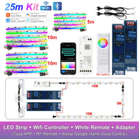 Ruban LED COB RGB adressable, Wi-Fi, télécommande, kit 1 à 25 m