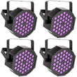 Projecteur lumière noire UV 36 LED, lot de 4, DMX et télécommande