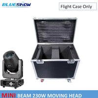 Mini lyre beam 7R 230 W – flight case ouvert à côté d'une lyre