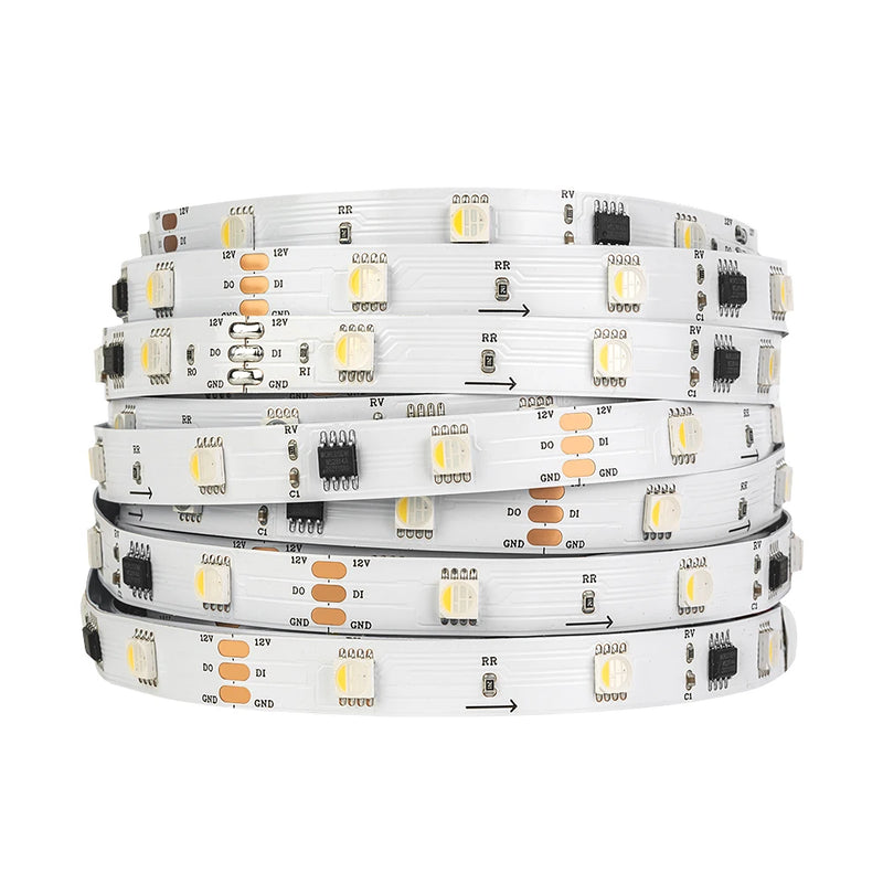 Ruban LED RGBW WS2814 – détail des LED et des circuits