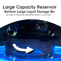 Machine à bulles rechargeable à deux têtes, lumières RGB et télécommande