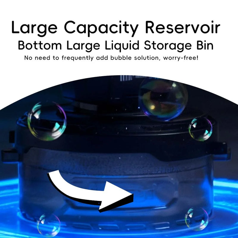 Machine à bulles rechargeable à deux têtes, lumières RGB et télécommande