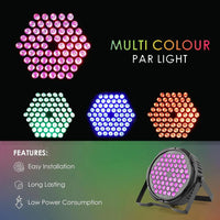 Projecteur PAR LED RGB 60 LED, lot de 12, DMX 512, mode sonore