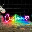 Néon prénom personnalisé RGB multicolore, USB, 25 à 75 cm