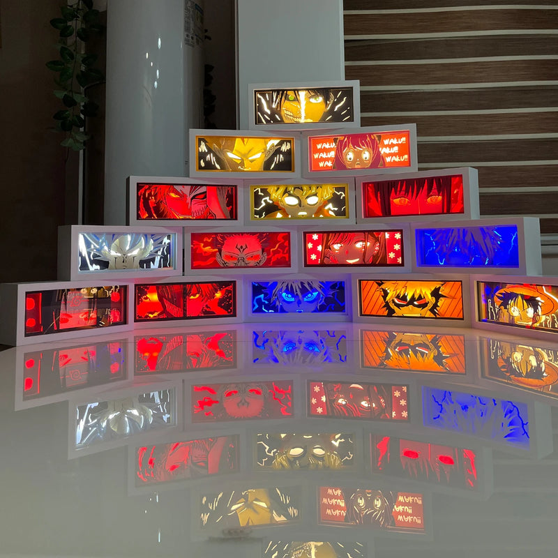 Cadre lumineux Dragon Ball Z – pyramide de cadres allumés en plusieurs couleurs