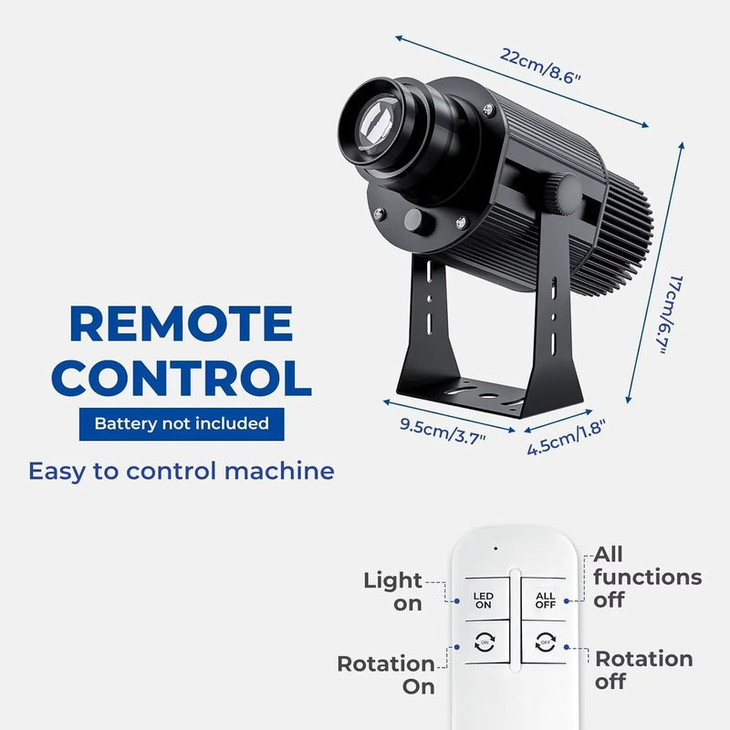 Projecteur gobo logo personnalisé, 35 à 200 W, avec télécommande