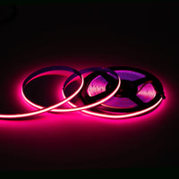 Ruban LED FCOB 480 LED/m – rouleau allumé en rose