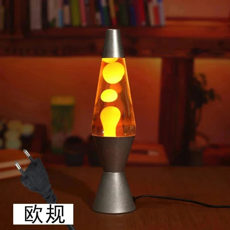 Lampe à lave cône 36 cm, base en alliage, 10 coloris