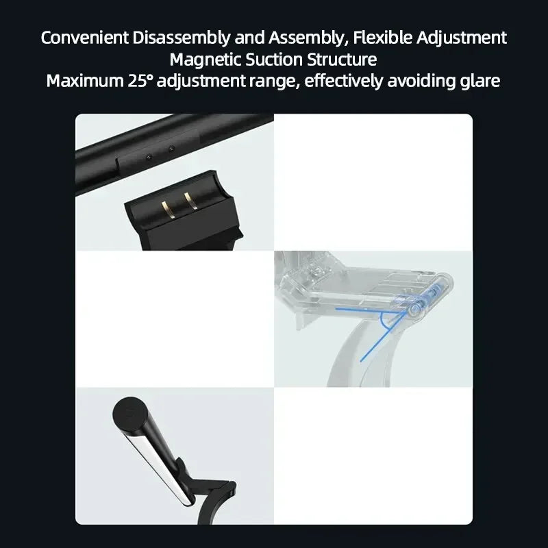 Lampe d'écran MIJIA 1S – structure magnétique et réglage de l'angle, 25° au maximum