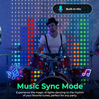 Rideau lumineux étanche à motifs DIY, 400 LED, application et musique