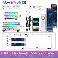 Ruban LED COB RGB adressable, Wi-Fi, télécommande, kit 1 à 25 m