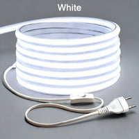 Ruban LED COB 220 V – blanc froid enroulé avec interrupteur et prise européenne