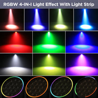 Lyre wash zoom 220 W – faisceaux colorés et anneau lumineux dans toutes les couleurs