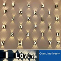 Lettre lumineuse murale LED – alphabet allumé au mur et phrase I LOVE YOU