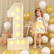 Chiffre lumineux géant à ampoules LED de 60 à 120 cm, cadre à remplir de ballons