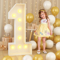 Chiffre lumineux géant à ampoules LED de 60 à 120 cm, cadre à remplir de ballons