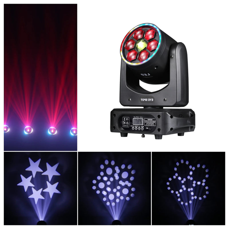 Lyre LED 150 W œil d'abeille et spot, à l'unité ou par lot
