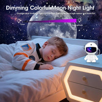 Projecteur galaxie astronaute debout – enfant endormi près de l'astronaute à luminosité réglable