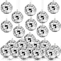 Boule à facettes miroir à suspendre, 1 ou 5 pièces, de 2 à 40 cm