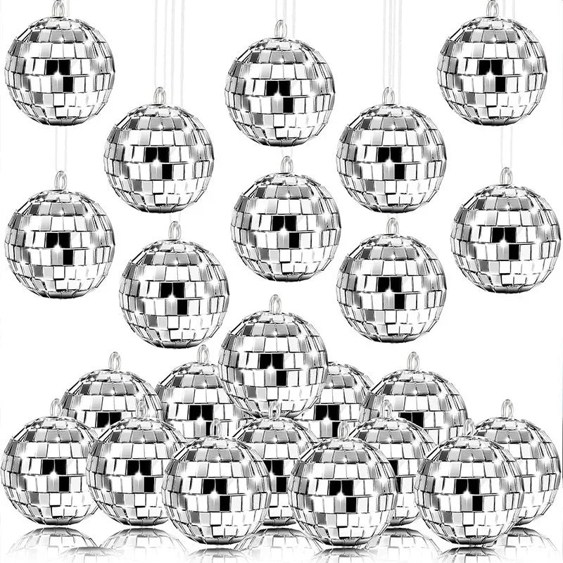 Boule à facettes miroir à suspendre, 1 ou 5 pièces, de 2 à 40 cm