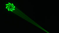 Lot de 2 mini lyres LED spot 60 W – faisceau vert et gobo en spirale