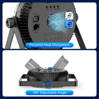 Lot de 4 projecteurs PAR LED plats 60 LED RGBW 120 W, télécommande et DMX